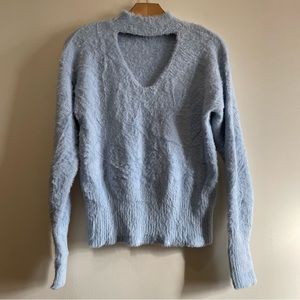 Baby Blue Eyelash Plush GiGi Sweater | Sz Medium